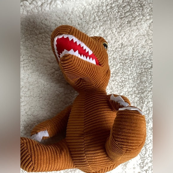 Naturally Kids 2022 Corduroy Brown T-Rex Dinosaur Plush Stuffed Animal Toy - Picture 12 of 14